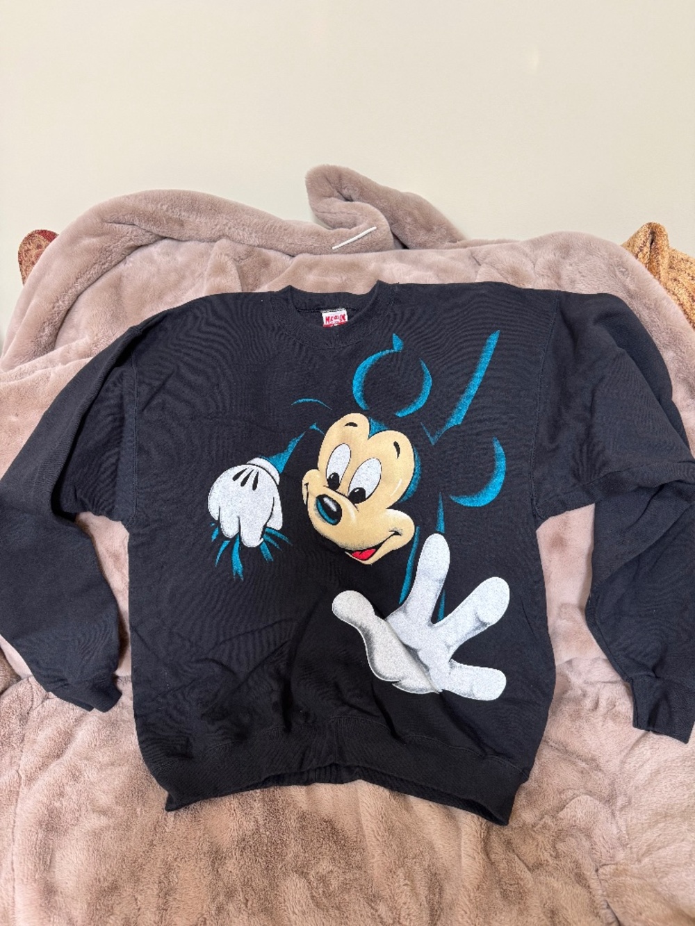 Vintage 90s Mickey Inc Disney Parks Mickey Mouse Sweatshirt USA Large Black